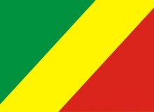 Státní vlajka Kongo republika tištěná venkovní