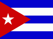 Státní vlajka Kuba tištěná venkovní
