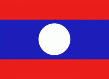 Státní vlajka Laos tištěná venkovní