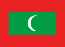 Státní vlajka Maledivy tištěná venkovní