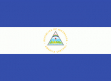 Státní vlajka Nikaragua tištěná venkovní