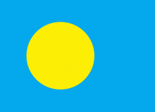 Státní vlajka Palau tištěná venkovní