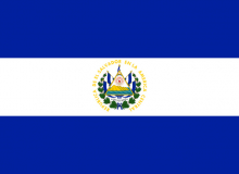 Státní vlajka Salvador tištěná venkovní