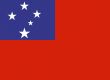 Státní vlajka Samoa tištěná venkovní