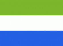 Státní vlajka Sierra Leone tištěná venkovní