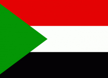 Státní vlajka Súdán tištěná venkovní