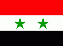 Státní vlajka Sýrie tištěná venkovní
