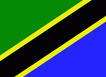 Státní vlajka Tanzanie tištěná venkovní
