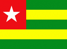 Státní vlajka Togo tištěná venkovní
