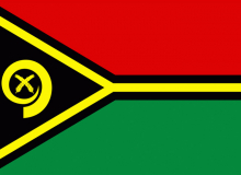 Státní vlajka Vanuatu tištěná venkovní