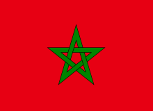 Státní vlajka Maroko tištěná venkovní